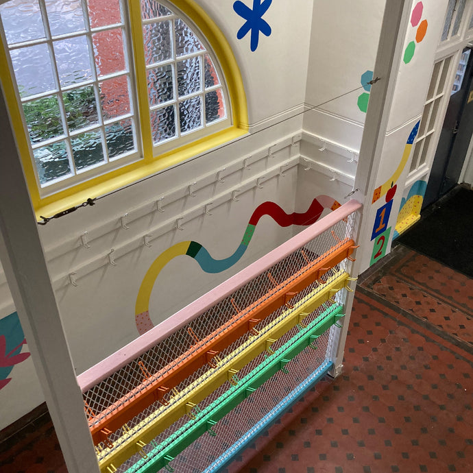 Hampton Primary Stairwell & Bag Area